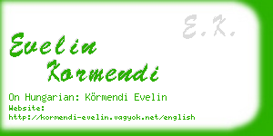 evelin kormendi business card